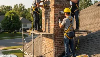 Pittsburgh, PA chimney repair for cracked masonry, leaks, and damaged mortar on a home exterior