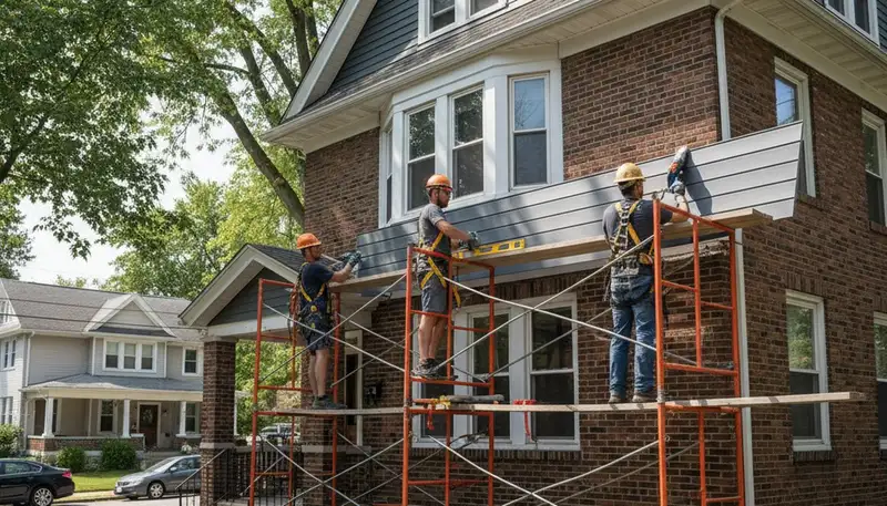 Vinyl siding installation in Pittsburgh, PA for a residential exterior upgrade