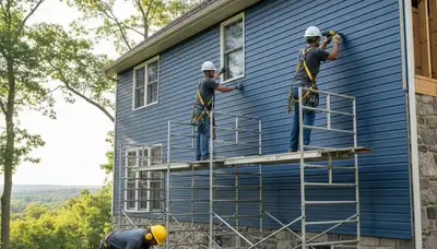 Vinyl siding installation service in Pittsburgh, PA for a home exterior remodel