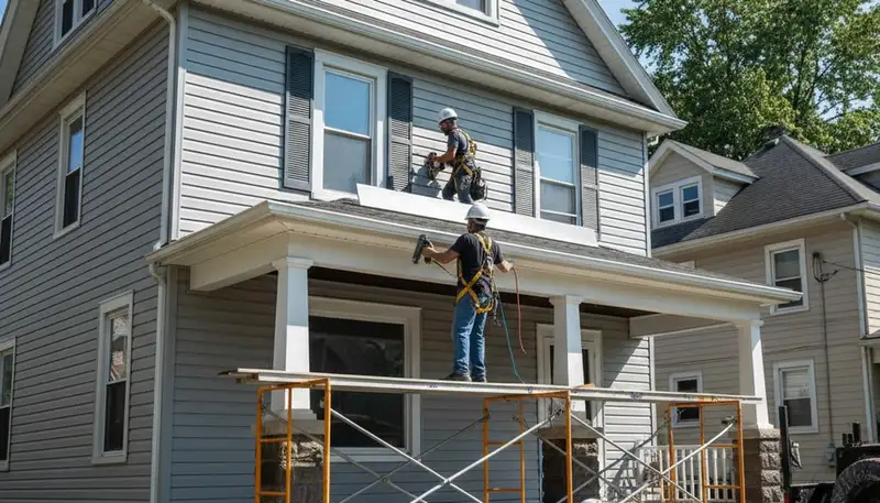 Vinyl siding installation in Pittsburgh, PA for a residential home exterior