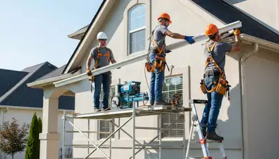 Seamless gutter installation in Pittsburgh, PA for home rain and freeze-thaw protection