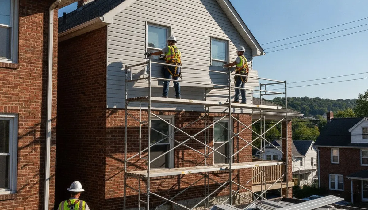 Vinyl siding installation service in Pittsburgh, PA for home exterior renovation