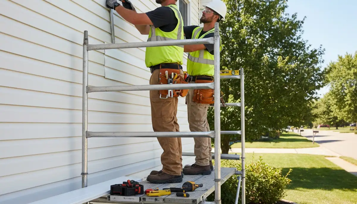 Vinyl siding repair in Pittsburgh, PA by FX Remodeling & Exteriors for storm-damaged home exterior